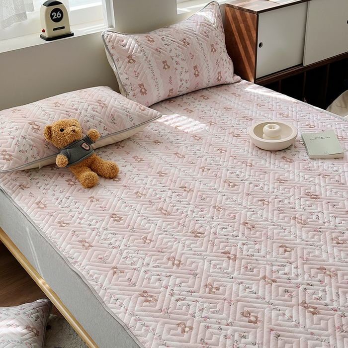 91家纺网 家纺一手货源 找家纺 舒居家纺 2025新款全棉纯棉防滑软床垫 床盖 （第一批） 唐顿庄园