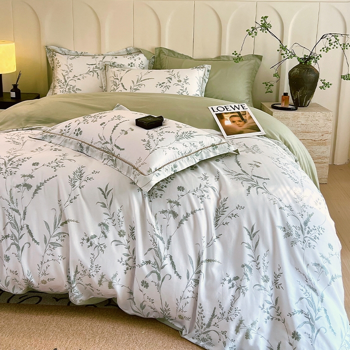 91家纺网 家纺一手货源 找家纺 （总）春皖家纺 2025春夏新款A类莱赛尔纤维印花四件套-风格二