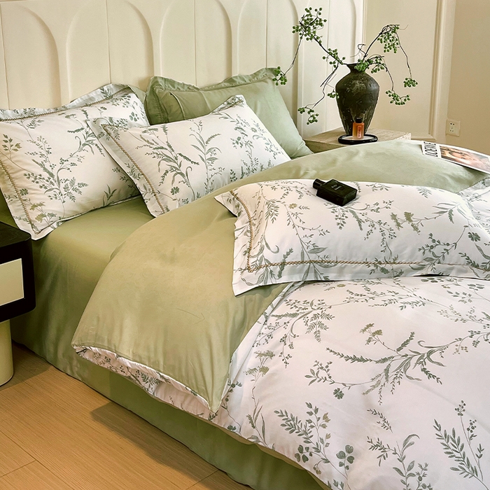 91家纺网 家纺一手货源 找家纺 （总）春皖家纺 2025春夏新款A类莱赛尔纤维印花四件套-风格二