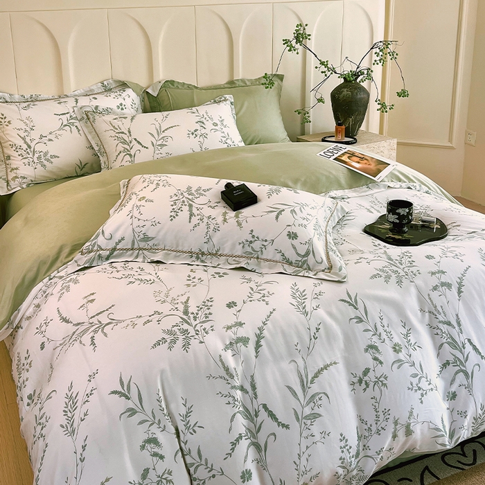 91家纺网 家纺一手货源 找家纺 （总）春皖家纺 2025春夏新款A类莱赛尔纤维印花四件套-风格二