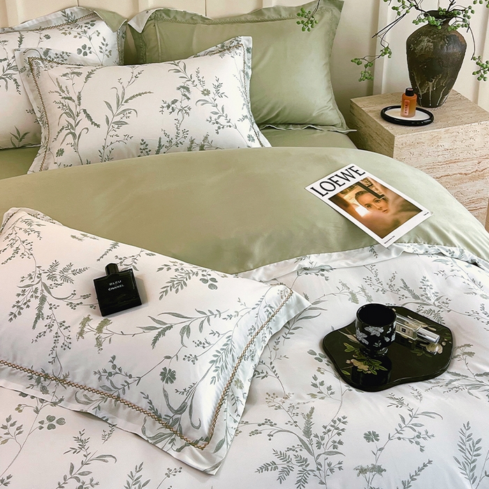 91家纺网 家纺一手货源 找家纺 （总）春皖家纺 2025春夏新款A类莱赛尔纤维印花四件套-风格二