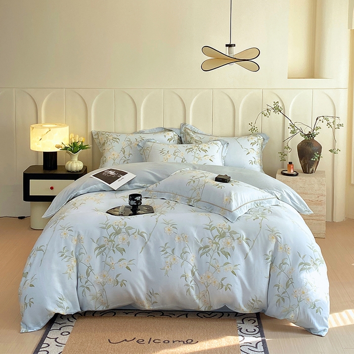 91家纺网 家纺一手货源 找家纺 （总）春皖家纺 2025春夏新款A类莱赛尔纤维印花四件套-风格二