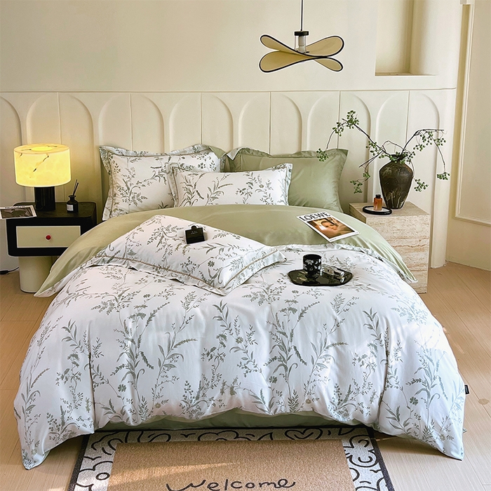 91家纺网 家纺一手货源 找家纺 （总）春皖家纺 2025春夏新款A类莱赛尔纤维印花四件套-风格二