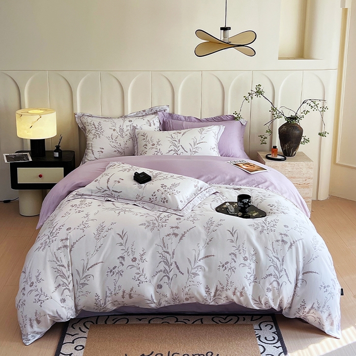 91家纺网 家纺一手货源 找家纺 （总）春皖家纺 2025春夏新款A类莱赛尔纤维印花四件套-风格二