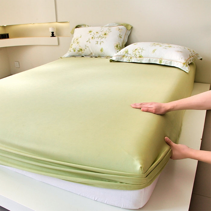 91家纺网 家纺一手货源 找家纺 （总）春皖家纺 2025春夏新款A类莱赛尔纤维印花B版单床笠 床笠单件-风格二