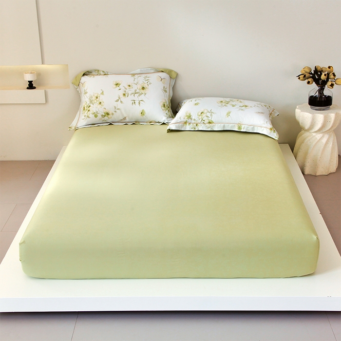 91家纺网 家纺一手货源 找家纺 （总）春皖家纺 2025春夏新款A类莱赛尔纤维印花B版单床笠 床笠单件-风格二