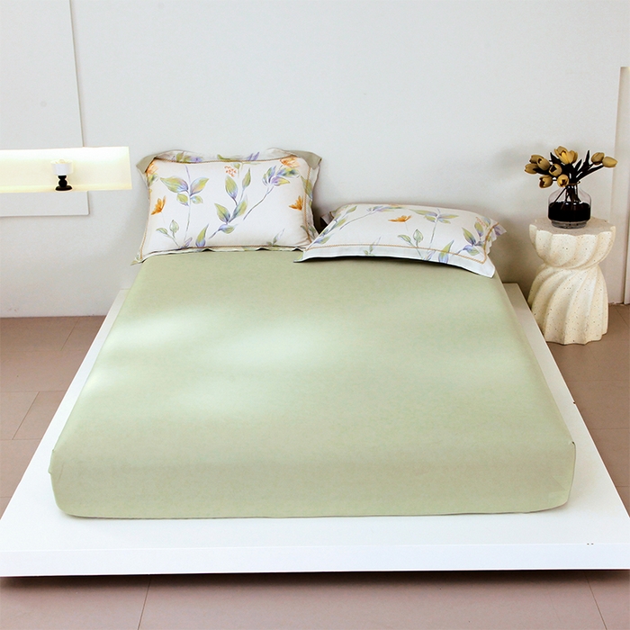 91家纺网 家纺一手货源 找家纺 （总）春皖家纺 2025春夏新款A类莱赛尔纤维印花B版单床笠 床笠单件-风格二