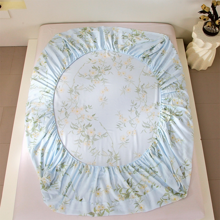 91家纺网 家纺一手货源 找家纺 （总）春皖家纺 2025春夏新款A类莱赛尔纤维印花A版单床笠 床笠单件-风格二