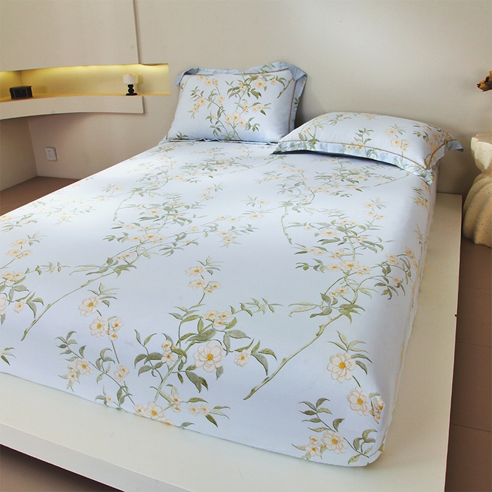 91家纺网 家纺一手货源 找家纺 （总）春皖家纺 2025春夏新款A类莱赛尔纤维印花A版单床笠 床笠单件-风格二