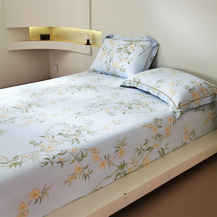 91家纺网 家纺一手货源 找家纺 （总）春皖家纺 2025春夏新款A类莱赛尔纤维印花A版单床笠 床笠单件-风格二