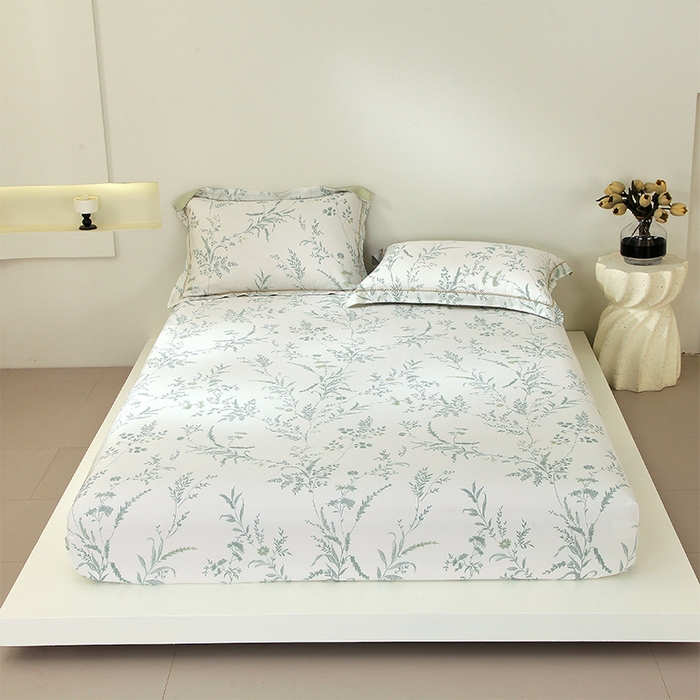 91家纺网 家纺一手货源 找家纺 （总）春皖家纺 2025春夏新款A类莱赛尔纤维印花A版单床笠 床笠单件-风格二