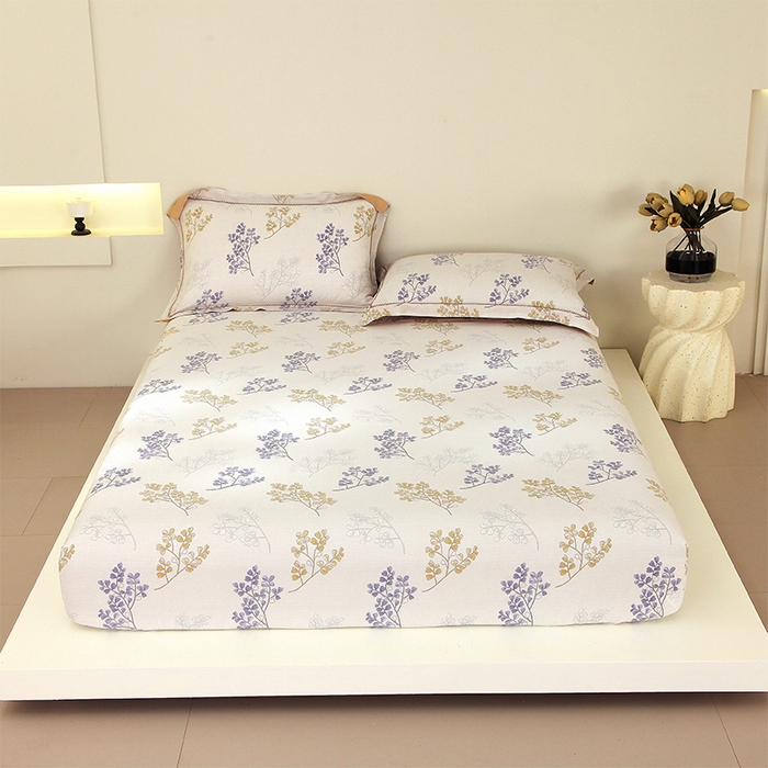 91家纺网 家纺一手货源 找家纺 （总）春皖家纺 2025春夏新款A类莱赛尔纤维印花A版单床笠 床笠单件-风格二