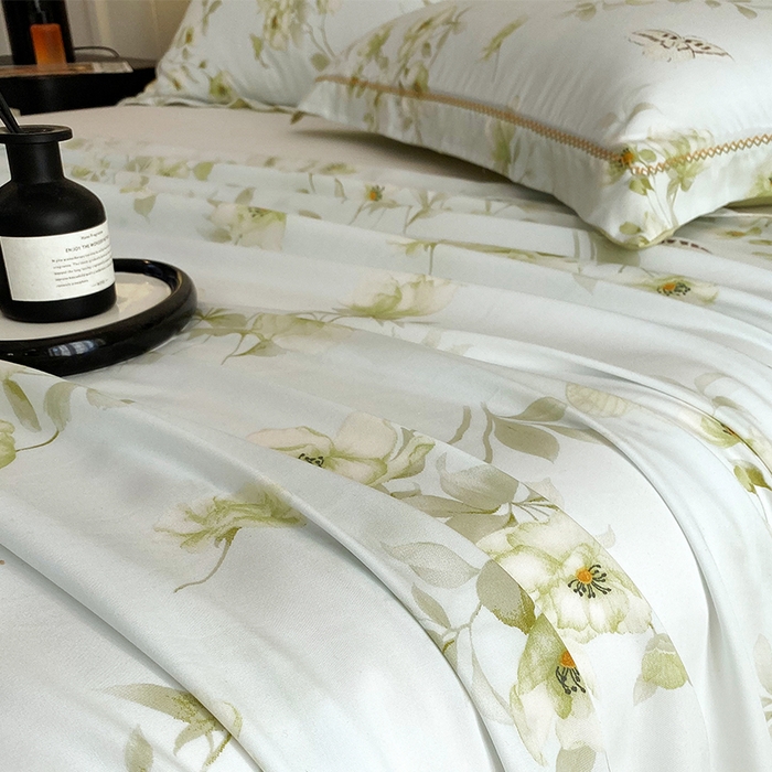 91家纺网 家纺一手货源 找家纺 （总）春皖家纺 2025春夏新款A类莱赛尔纤维印花A版单床单 床单单件-风格二