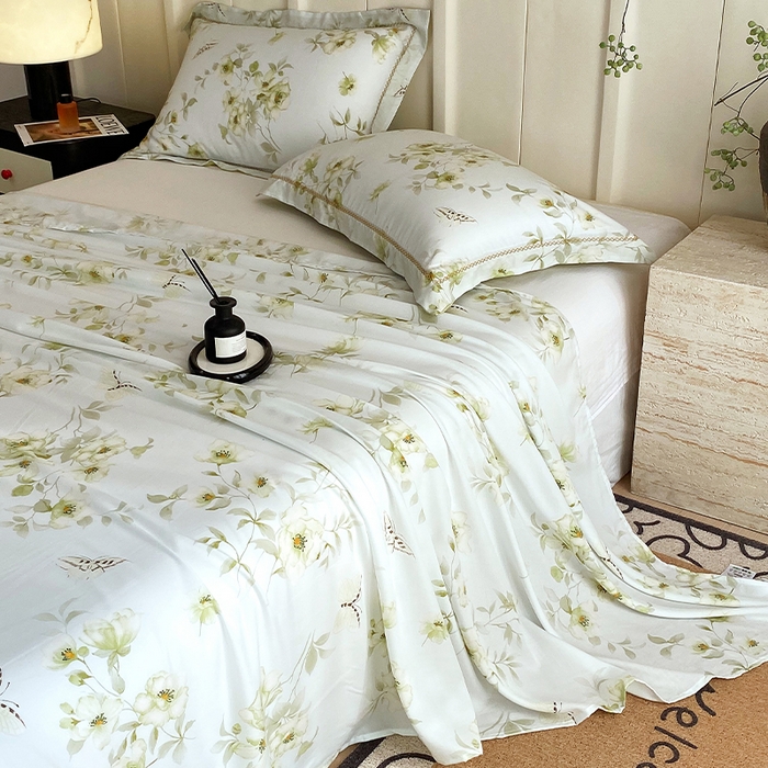 91家纺网 家纺一手货源 找家纺 （总）春皖家纺 2025春夏新款A类莱赛尔纤维印花A版单床单 床单单件-风格二