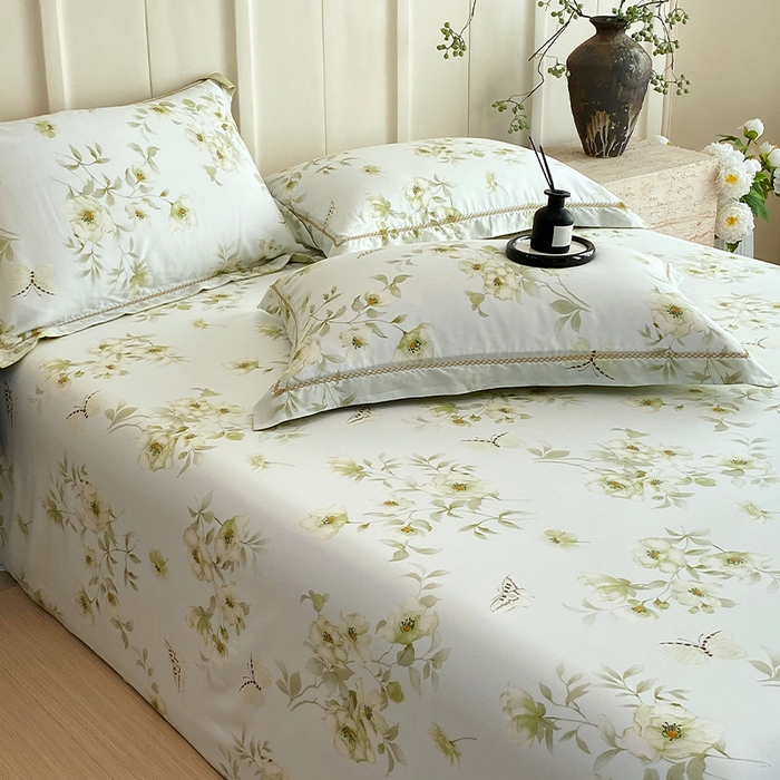 91家纺网 家纺一手货源 找家纺 （总）春皖家纺 2025春夏新款A类莱赛尔纤维印花A版单床单 床单单件-风格二