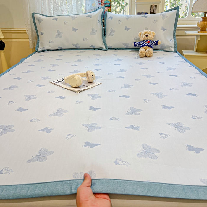 91家纺网 家纺一手货源 找家纺 （总）2025新款A类高分子色织提花软凉席（平铺床席款）