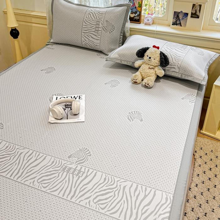 91家纺网 家纺一手货源 找家纺 （总）2025新款A类高分子色织提花软凉席（平铺床席款）