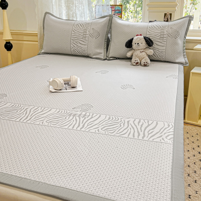 91家纺网 家纺一手货源 找家纺 （总）2025新款A类高分子色织提花软凉席（平铺床席款）