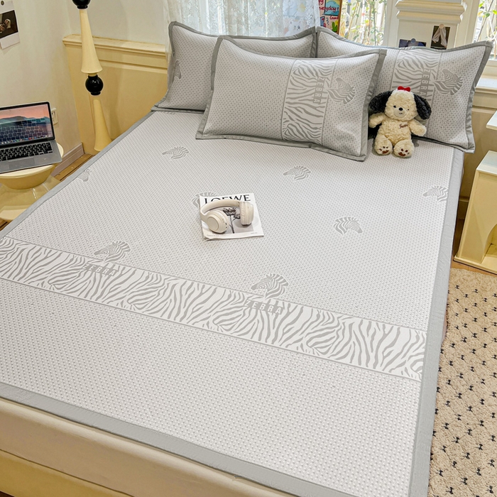 91家纺网 家纺一手货源 找家纺 （总）2025新款A类高分子色织提花软凉席（平铺床席款）