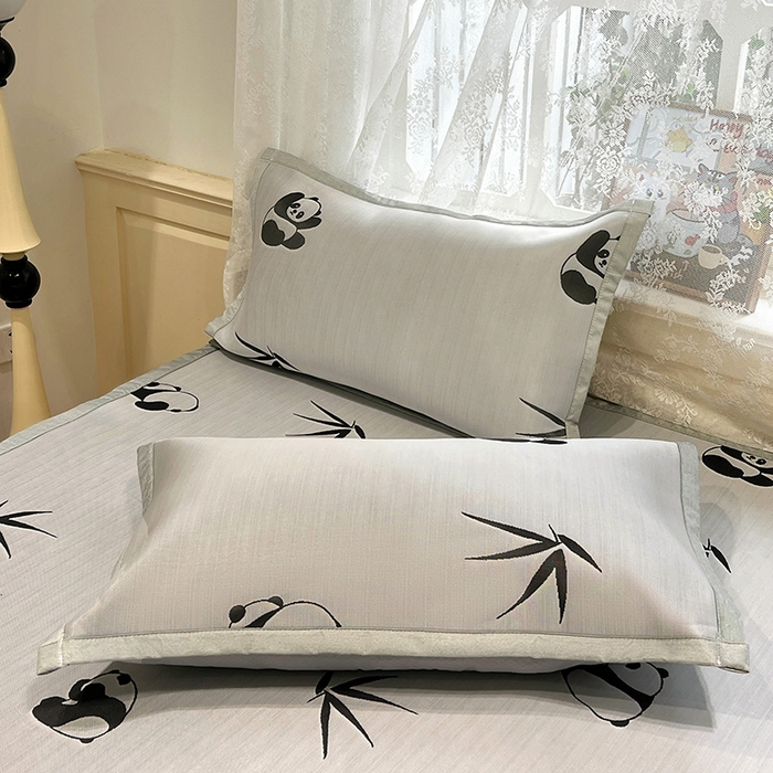 91家纺网 家纺一手货源 找家纺 2025新款A类高分子色织提花软凉席（平铺床席款） 童趣