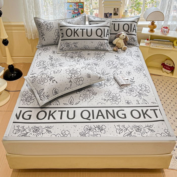 2025新款A类高分子色织提花软凉席（平铺床席款） 薇薇安