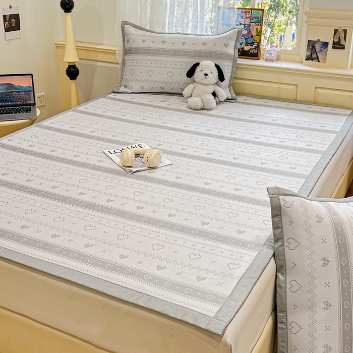 91家纺网 家纺一手货源 找家纺 2025新款A类高分子色织提花软凉席（平铺床席款） 西西里