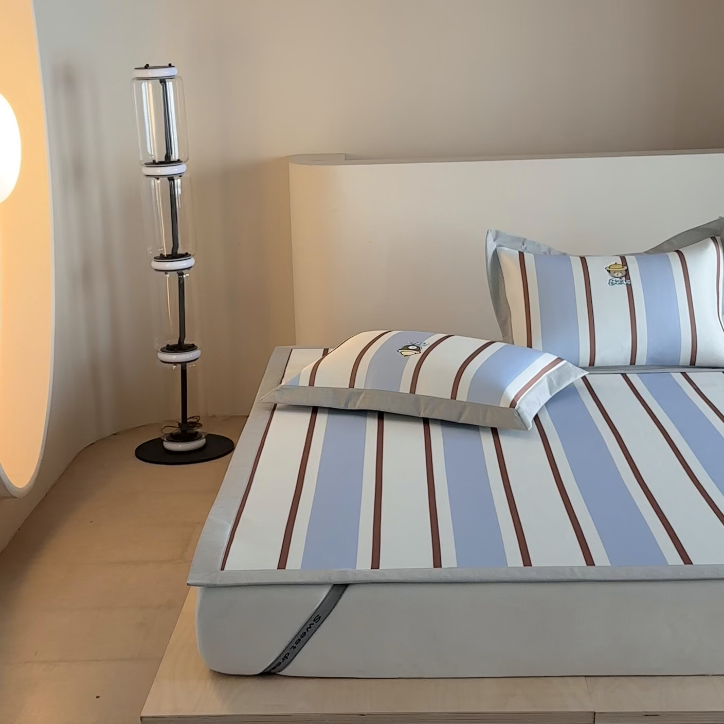 91家纺网 家纺一手货源 找家纺 （总）Sweet dreams甜梦 2025新款母婴级7A抗菌养生冰藤席席子凉席-影棚2床席款