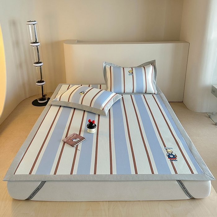 91家纺网 家纺一手货源 找家纺 （总）Sweet dreams甜梦 2025新款母婴级7A抗菌养生冰藤席席子凉席-影棚2床席款