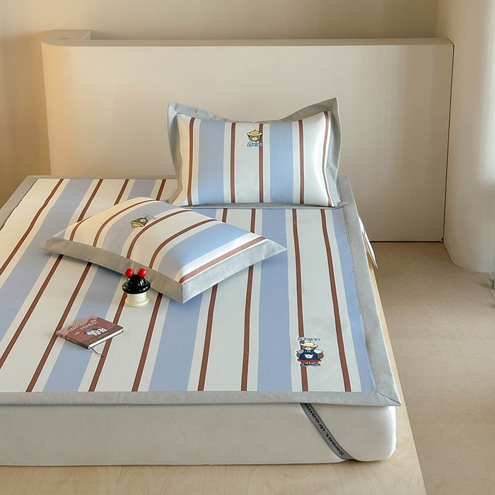 91家纺网 家纺一手货源 找家纺 （总）Sweet dreams甜梦 2025新款母婴级7A抗菌养生冰藤席席子凉席-影棚2床席款