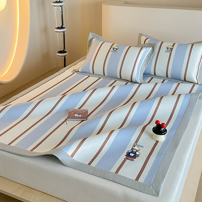 91家纺网 家纺一手货源 找家纺 （总）Sweet dreams甜梦 2025新款母婴级7A抗菌养生冰藤席席子凉席-影棚2床席款