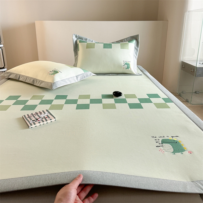 91家纺网 家纺一手货源 找家纺 （总）Sweet dreams甜梦 2025新款母婴级7A抗菌养生冰藤席席子凉席-影棚2床席款