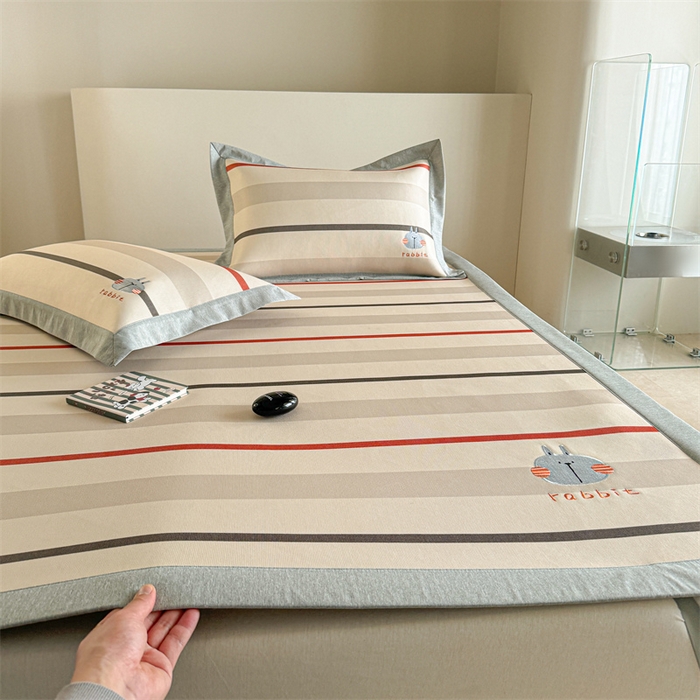 91家纺网 家纺一手货源 找家纺 （总）Sweet dreams甜梦 2025新款母婴级7A抗菌养生冰藤席席子凉席-影棚2床席款