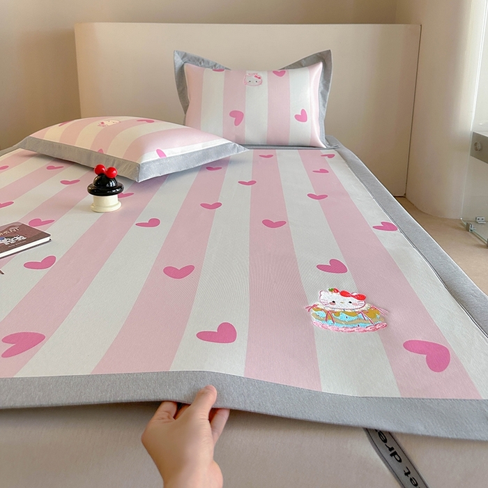 91家纺网 家纺一手货源 找家纺 （总）Sweet dreams甜梦 2025新款母婴级7A抗菌养生冰藤席席子凉席-影棚2床席款