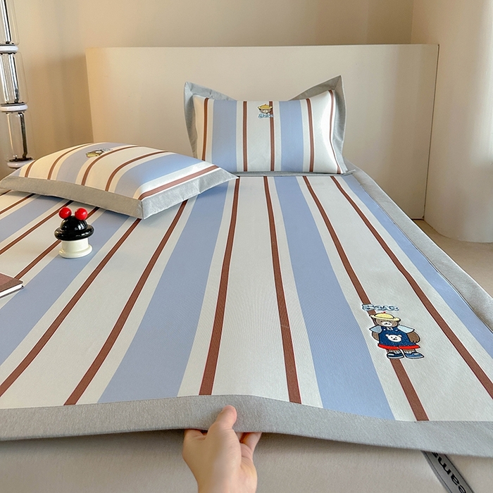 91家纺网 家纺一手货源 找家纺 （总）Sweet dreams甜梦 2025新款母婴级7A抗菌养生冰藤席席子凉席-影棚2床席款