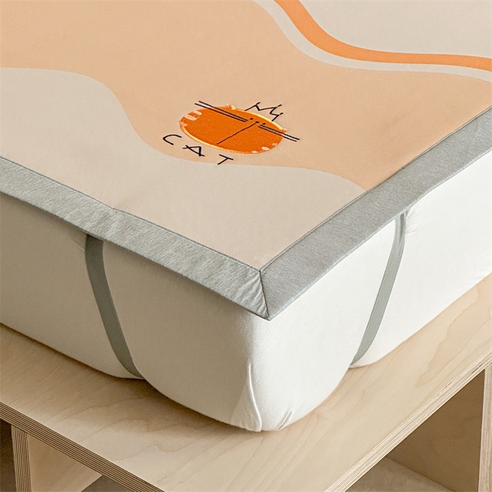 91家纺网 家纺一手货源 找家纺 Sweet dreams甜梦 2025新款母婴级7A抗菌养生冰藤席席子凉席-影棚2床席款 皇冠橘子猫