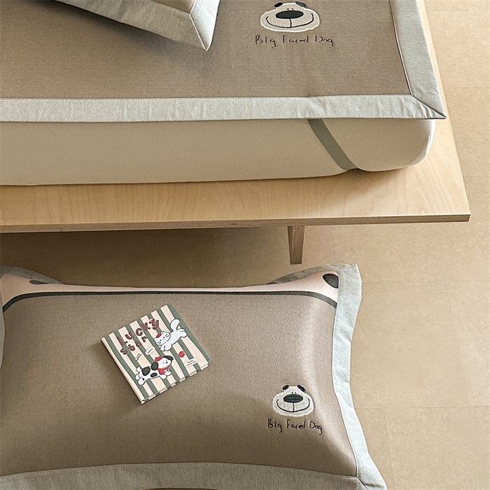 91家纺网 家纺一手货源 找家纺 Sweet dreams甜梦 2025新款母婴级7A抗菌养生冰藤席席子凉席-影棚2床席款 可爱狗狗