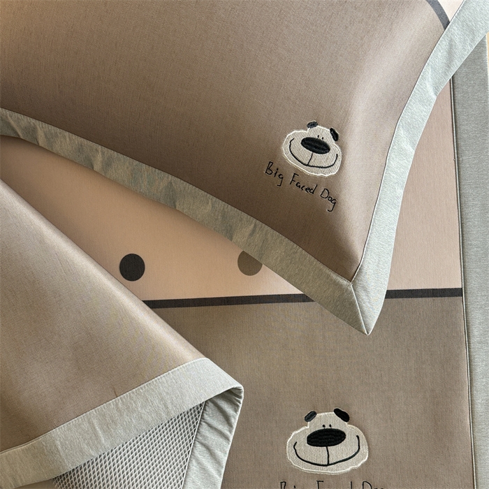 91家纺网 家纺一手货源 找家纺 Sweet dreams甜梦 2025新款母婴级7A抗菌养生冰藤席席子凉席-影棚2床席款 可爱狗狗