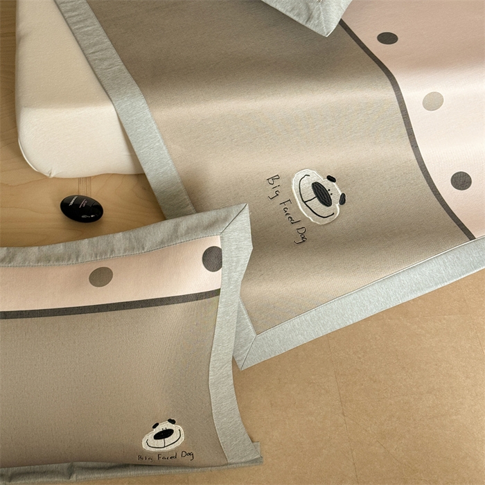 91家纺网 家纺一手货源 找家纺 Sweet dreams甜梦 2025新款母婴级7A抗菌养生冰藤席席子凉席-影棚2床席款 可爱狗狗