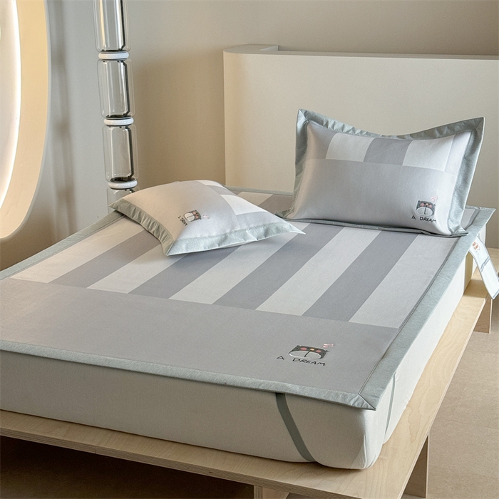 91家纺网 家纺一手货源 找家纺 Sweet dreams甜梦 2025新款母婴级7A抗菌养生冰藤席席子凉席-影棚2床席款 美梦熊