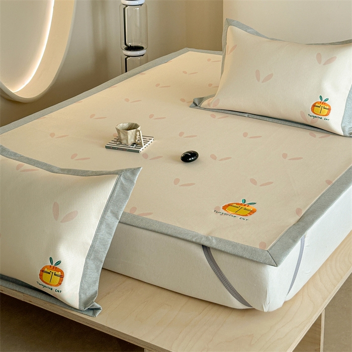 91家纺网 家纺一手货源 找家纺 Sweet dreams甜梦 2025新款母婴级7A抗菌养生冰藤席席子凉席-影棚2床席款 小草毛毛