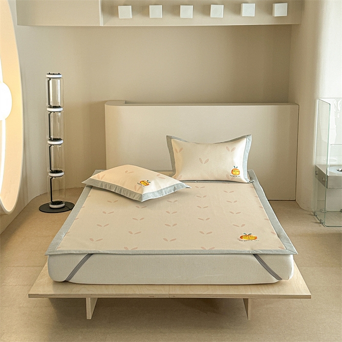 91家纺网 家纺一手货源 找家纺 Sweet dreams甜梦 2025新款母婴级7A抗菌养生冰藤席席子凉席-影棚2床席款 小草毛毛