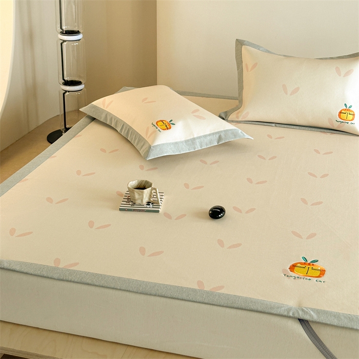 91家纺网 家纺一手货源 找家纺 Sweet dreams甜梦 2025新款母婴级7A抗菌养生冰藤席席子凉席-影棚2床席款 小草毛毛