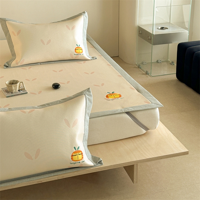 91家纺网 家纺一手货源 找家纺 Sweet dreams甜梦 2025新款母婴级7A抗菌养生冰藤席席子凉席-影棚2床席款 小草毛毛