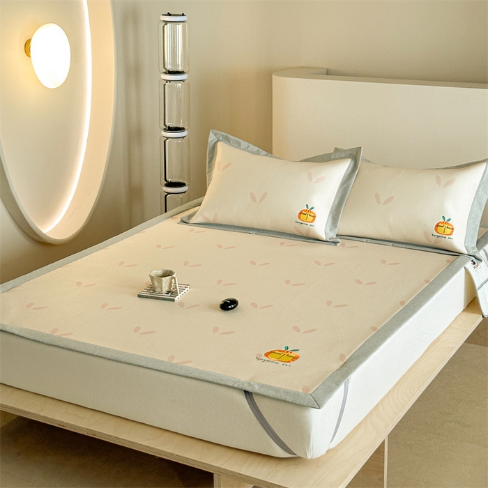 91家纺网 家纺一手货源 找家纺 Sweet dreams甜梦 2025新款母婴级7A抗菌养生冰藤席席子凉席-影棚2床席款 小草毛毛