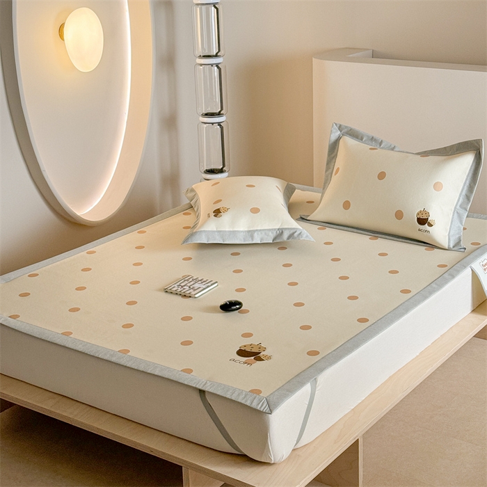 91家纺网 家纺一手货源 找家纺 Sweet dreams甜梦 2025新款母婴级7A抗菌养生冰藤席席子凉席-影棚2床席款 小橡子