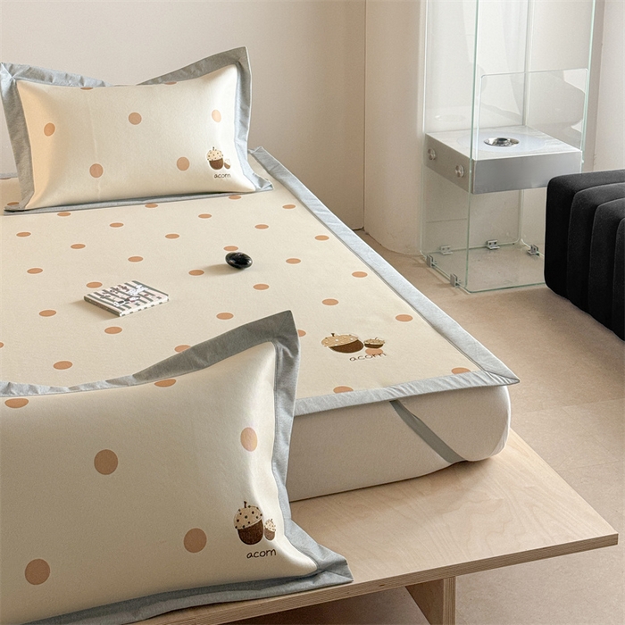 91家纺网 家纺一手货源 找家纺 Sweet dreams甜梦 2025新款母婴级7A抗菌养生冰藤席席子凉席-影棚2床席款 小橡子