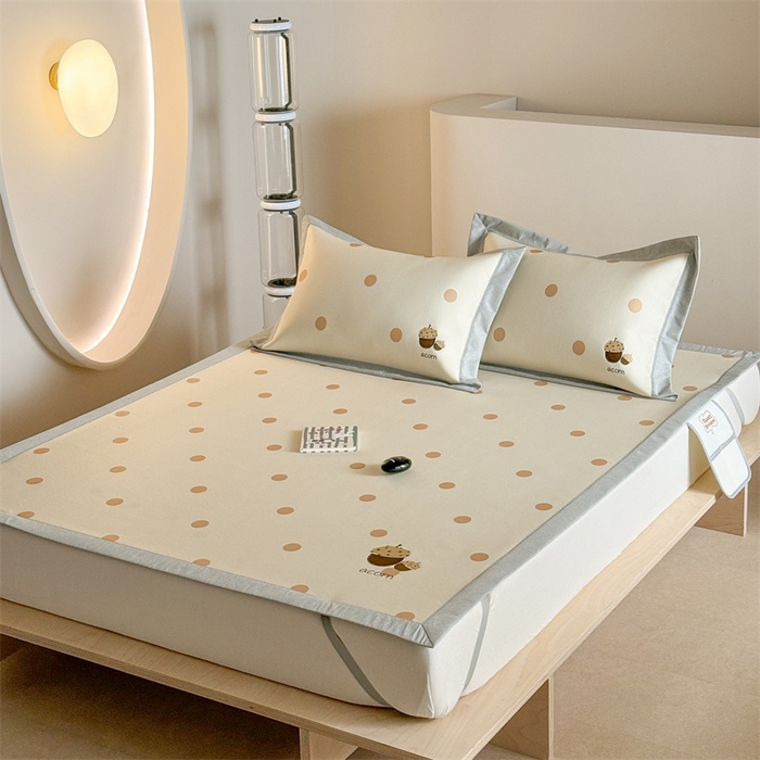 91家纺网 家纺一手货源 找家纺 Sweet dreams甜梦 2025新款母婴级7A抗菌养生冰藤席席子凉席-影棚2床席款 小橡子