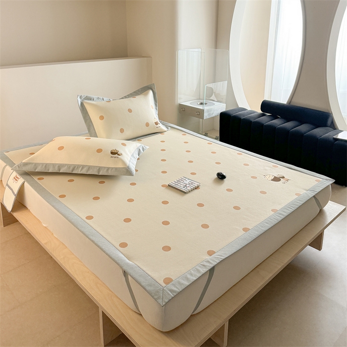 91家纺网 家纺一手货源 找家纺 Sweet dreams甜梦 2025新款母婴级7A抗菌养生冰藤席席子凉席-影棚2床席款 小橡子