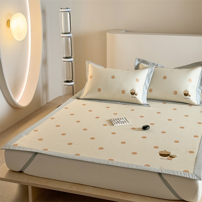 91家纺网 家纺一手货源 找家纺 Sweet dreams甜梦 2025新款母婴级7A抗菌养生冰藤席席子凉席-影棚2床席款 小橡子