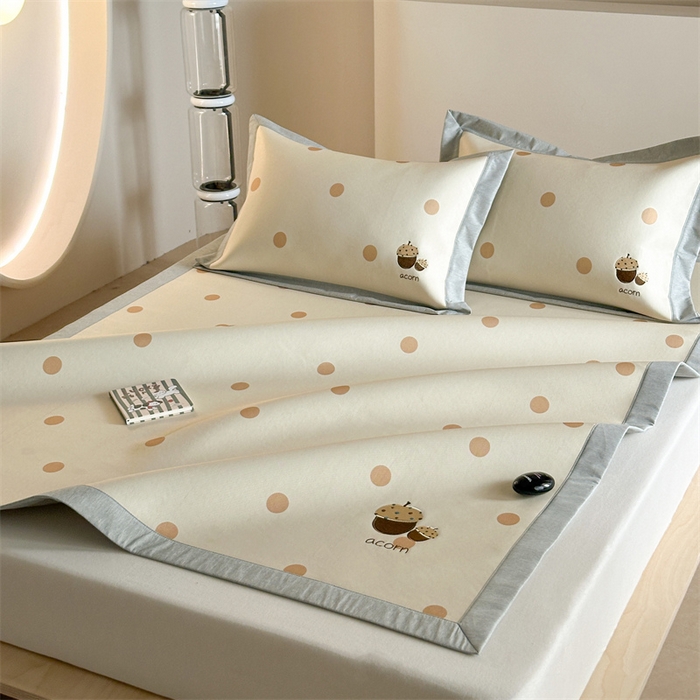 91家纺网 家纺一手货源 找家纺 Sweet dreams甜梦 2025新款母婴级7A抗菌养生冰藤席席子凉席-影棚2床席款 小橡子